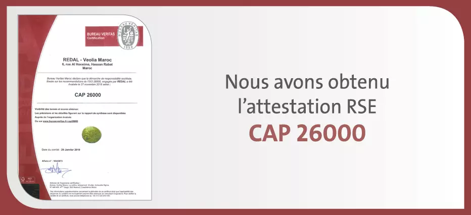 Redal obtient l’attestation RSE : CAP 26000
