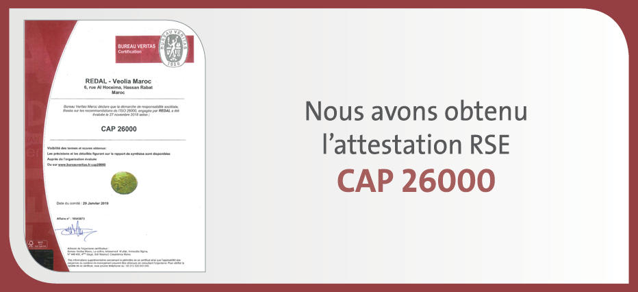 Redal obtient l’attestation RSE : CAP 26000